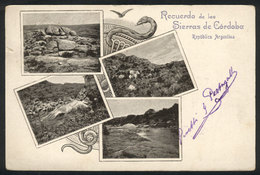 315 ARGENTINA: Hills Of Córdoba, 4 Nice Views, Sent To Italy In 1900, VF Quality - Argentine