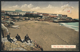 343 ARGENTINA: MAR DEL PLATA: Playa Chica Beach, Ed. Librería Rey, Sent To New York (stam - Argentine