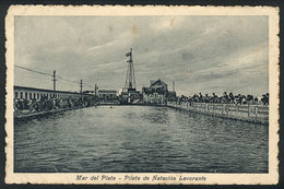 346 ARGENTINA: MAR DEL PLATA: Swimming Pool Lavorante, Ed. Virgilio Pipino, Used In 1923, - Argentine
