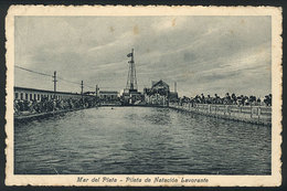 346 ARGENTINA: MAR DEL PLATA: Swimming Pool Lavorante, Ed. Virgilio Pipino, Used In 1923, - Argentina