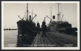 372 ARGENTINA: PUERTO MADRYN (Chubut): Ships At The Docks, Steamer "Hércules", Fot. Kohlm - Argentine