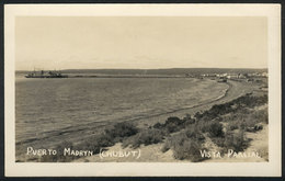 373 ARGENTINA: PUERTO MADRYN: Partial View, Used In 1939 (stamp Damaged) - Argentina