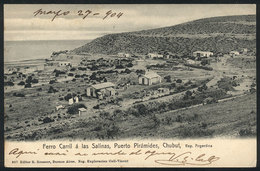 374 ARGENTINA: PUERTO PIRAMIDES (Chubut): Railway To The Salinas, Ed. Rosauer, Used In 19 - Argentina