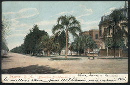 389 ARGENTINA: ROSARIO: Boulevard Santafecino, Sent To Belgium In 1908, VF Quality - Argentine