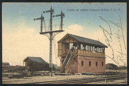 391 ARGENTINA: RUFINO (Santa Fe): Signal Booth Of The Railway Station, Ed. Fumagalli, Use - Argentine