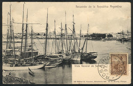 400 ARGENTINA: SANTA FE: Panorama, With View Of Ships, Ed. Rosauer, Used Circa 1905, VF Q - Argentine