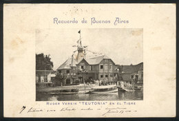 409 ARGENTINA: TIGRE: Teutonia Rowing Club, Used In 1900, VF Quality - Argentine