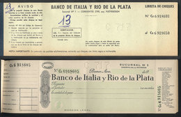 458 ARGENTINA: Complete Checkbook With 50 Checks Of Banco De Italia Y Rio De La Plata, Ci - Sonstige & Ohne Zuordnung