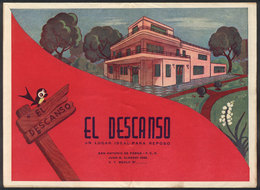 482 ARGENTINA: Old Advertising Brochure For "El Descanso" Health Establishment (San Anton - Autres & Non Classés