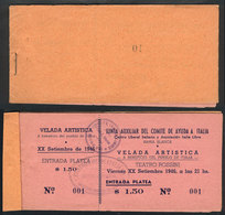 503 ARGENTINA: Ticket Book With 10 Tickets For An Artistic Event Held In Bahia Blanca On - Sonstige & Ohne Zuordnung