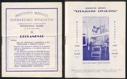 520 ARGENTINA: Medical Institute "Bernardino Rivadavia", Brochure Of 8 Pages With Its Reg - Autres & Non Classés