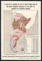 539 ARGENTINA: Map (postcard-size) With Comparison Of The Surface Between Argentina And 1 - Autres & Non Classés