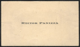 545 ARGENTINA: Personal Card Of Composer And Conductor HECTOR PANIZZA, VF Quality - Autres & Non Classés