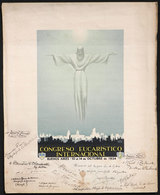558 ARGENTINA: Wall Paper Of The Intl. Eucharistic Congress Of Buenos Aires (1934), With - Autres & Non Classés