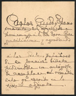 584 ARGENTINA: GUIDO Y SPANO Carlos (1827-1918), Poet, Dedicated Autograph On A Greeting - Autres & Non Classés