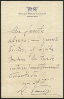 597 ARGENTINA: PANIZZA Hector: Composer And Conductor, His Dedicated Autograph On A Lette - Autres & Non Classés