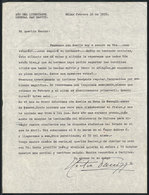 603 ARGENTINA: PANIZZA Hector: Composer And Conductor, Letter Written In 1950 To His Frie - Autres & Non Classés