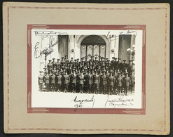 640 ARGENTINA: Old Photograph Of A Group Of Soldiers, With Signatures Of Several Of Them, - Other & Unclassified
