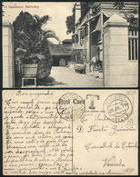 663 BARBADOS: A Residence In Barbados, PC Posted Stampless On 28/JUL/1917, With Due Mark, - Barbades