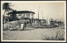 679 BERMUDA: View Of Wooden Rafts On The Beach, Old Real Photo PC, VF! - Bermuda