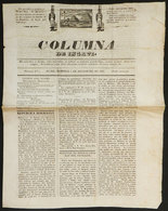 702 BOLIVIA: Newspaper "Columna De Incaut", 4 December 1842, 4 Pages, VF Quality - [1] Until 1980