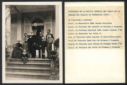 729 BRAZIL: Press Photo Of The Empiral Family Of Brazil At The Petrolopis Palace (1889), - Autres & Non Classés