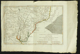 733 BRAZIL: Old Map Of South Of Brazil And Neighboring Spanish Possessions, Very Fine Con - Sonstige & Ohne Zuordnung