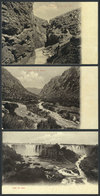 766 CHILE: 3 Old PCs With Various Views Of Waterfalls: Rio Blanco, Laja, And Soldado, Cir - Chile