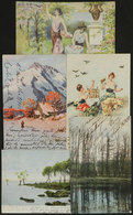 770 CHILE: 5 Postcards With Autographs Of Famous Persons Of Early XX Century (for Example - Autres & Non Classés