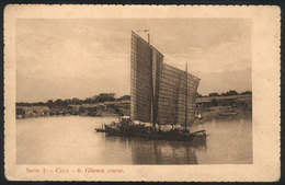 771 CHINA: Reed-boat Sailing, Unused, Edited By The Institute Of Foreign Missions Of Mila - Chine