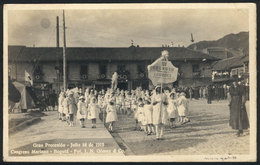 781 COLOMBIA: BOGOTÁ: Procession Of School Girls During The Marian Congress 18 JUL 1919, - Colombie