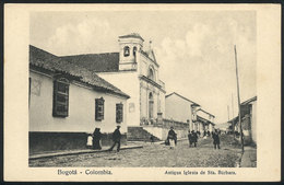 787 COLOMBIA: BOGOTÁ: Old Church Of Sta. Bárbara, Ed. Librería Minerva, VF Qualiy - Colombie