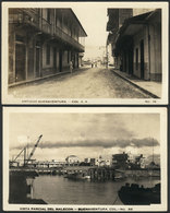 789 COLOMBIA: BUENAVENTURA: Malecón And A Street View, 2 Old Postcards Of MF Quality! - Colombie