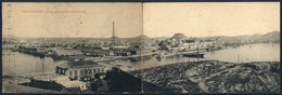 790 COLOMBIA: CARTAGENA: Double PC With Panorama Of The Port, Minor Defects, Good Appeara - Colombia