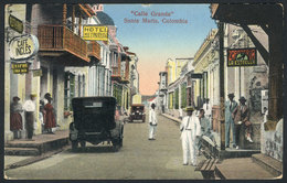 800 COLOMBIA: SANTA MARTA: Grande Street, Hotel, Cafe Inglés And Shoe Store, Ed.Bockelman - Colombia