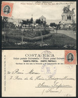 808 COSTA RICA: SAN JOSÉ: National Park And Sion School, Sent To France On 25/DE/1905, VF - Costa Rica
