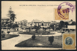 812 COSTA RICA: SAN JOSÉ: España Square & Palacio Carnegie, Ed. Librería Alsina, Used - Costa Rica