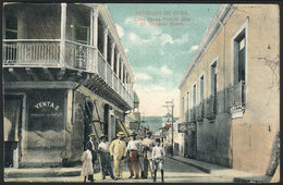 828 CUBA: SANTIAGO DE CUBA: St.Thomas Street, Dated 1909, Minor Defect, Good Appeal! - Cuba