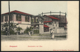 845 ECUADOR: GUAYAQUIL: Gasometer, Ed.Pazmiño, Circa 1905, VF! - Equateur
