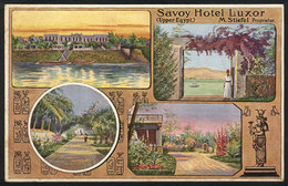 856 EGYPT: LUXOR: Savoy Hotel, Property Of M.Stiefel, Nice Views, VF Quality - Sonstige & Ohne Zuordnung