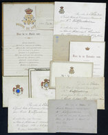 863 EGYPT: Lot Of 7 Dinner Menus, Invitations And Card For Banquets Hosted By The Khedive - Programs