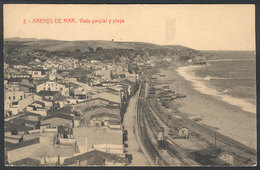 872 SPAIN: ARENYS DE MAR: Partial View And Beach, Unused, Circa 1915, VF! - Sonstige & Ohne Zuordnung