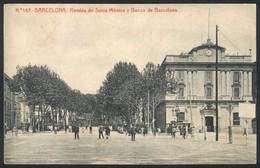 899 SPAIN: BARCELONA: Rambla De Santa Mónica And Banco De Barcelona, Used In 1907, VF! - Other & Unclassified