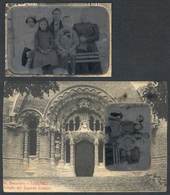 901 SPAIN: BARCELONA: Tibidabo, Temple De Sagrat Cor, With A Metallic Photograh Of A Fami - Autres & Non Classés