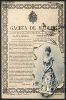 913 SPAIN: MADRID: Newspaper Gaceta De Madrid And Queen María Cristina, Ed. Hauser Y Mene - Sonstige & Ohne Zuordnung