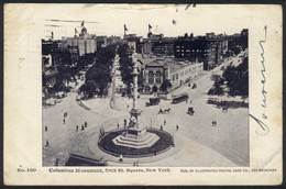 942 UNITED STATES: NEW YORK: Columbus Monument, 59th St. Square, Ed. Illustrated Postal C - Sonstige & Ohne Zuordnung