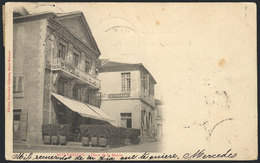 955 FRANCE: MONTBRISON: Place De La Mairie, Restaurant, Sent To Mexico In 1904, VF Qualit - Sonstige & Ohne Zuordnung