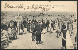 971 FRANCE: DEAUVILLE: View Of The Beach Full Of People, Used In 1925, Excellent Quality - Other & Unclassified