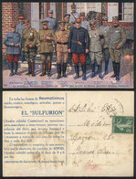 978 FRANCE: WWI: Allied Leaders At War Council, With Advertising For "Sulfurion" (medicin - Autres & Non Classés