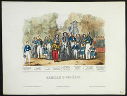 996 FRANCE: Queen Marie-Amélie & Louis-Philippe Of Orleans And Family, Imp. Lemercier, Si - Autres & Non Classés